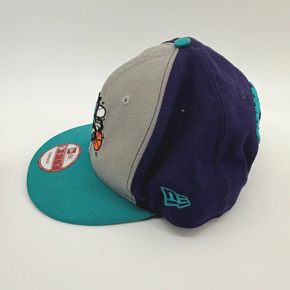 Charlotte Hornets New Era Hat Men OS Purple Hardwood Classics Snapback Cap Flaws